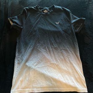 faded blue to white hollister shirt